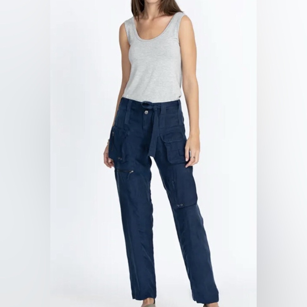Johnny Was Hailey Cargo Pants in Blue Size 6